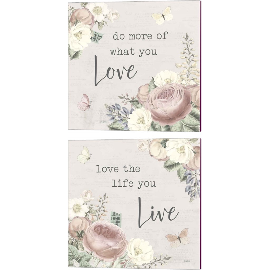 Garden District Neutral by Katie Pertiet 14&#x22; x 14&#x22; Canvas Wall Art (Set of 2)