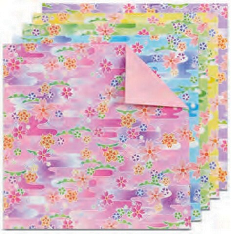 ORIGAMI PAPER CHERRY BLOSSOM5 COLORS 25 SHEETS