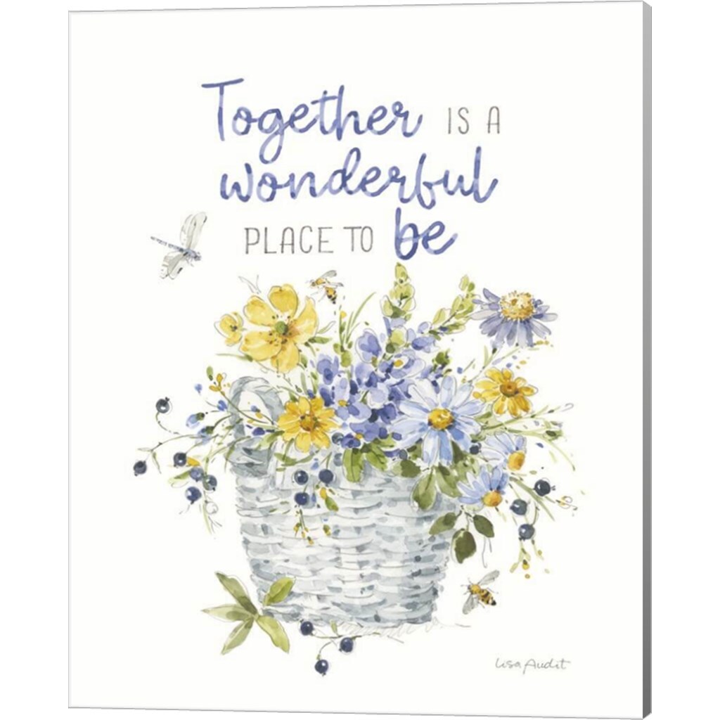Lovely Blues by Lisa Audit 12" x 15" Canvas Wall Art (Set of 2)