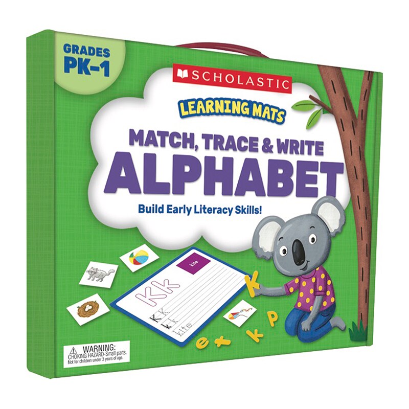 Learning Mats: Match, Trace &#x26; Write the Alphabet for Grades PreK-1