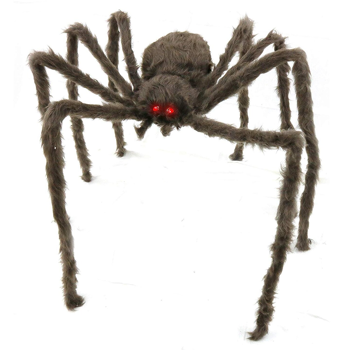 Big Mo&#x27;s Toys Creepy Spider - Hairy Real Look Tarantula Spider with Red LED Eyes - 1 Piece
