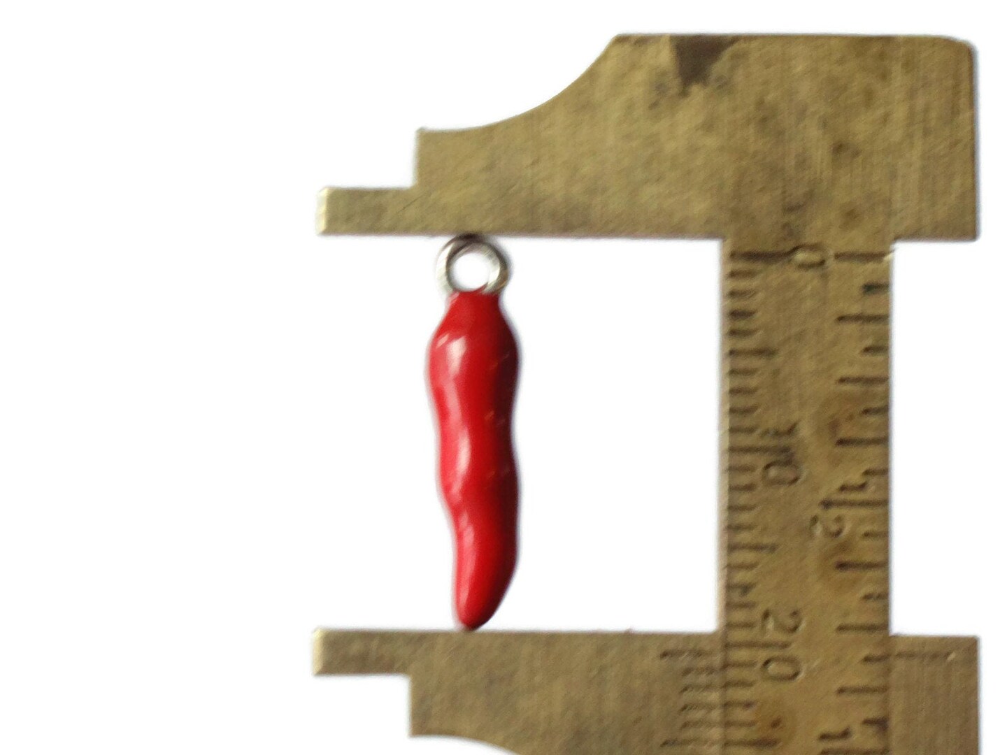 4 20mm Red Chili Pepper Small Enamel Charms
