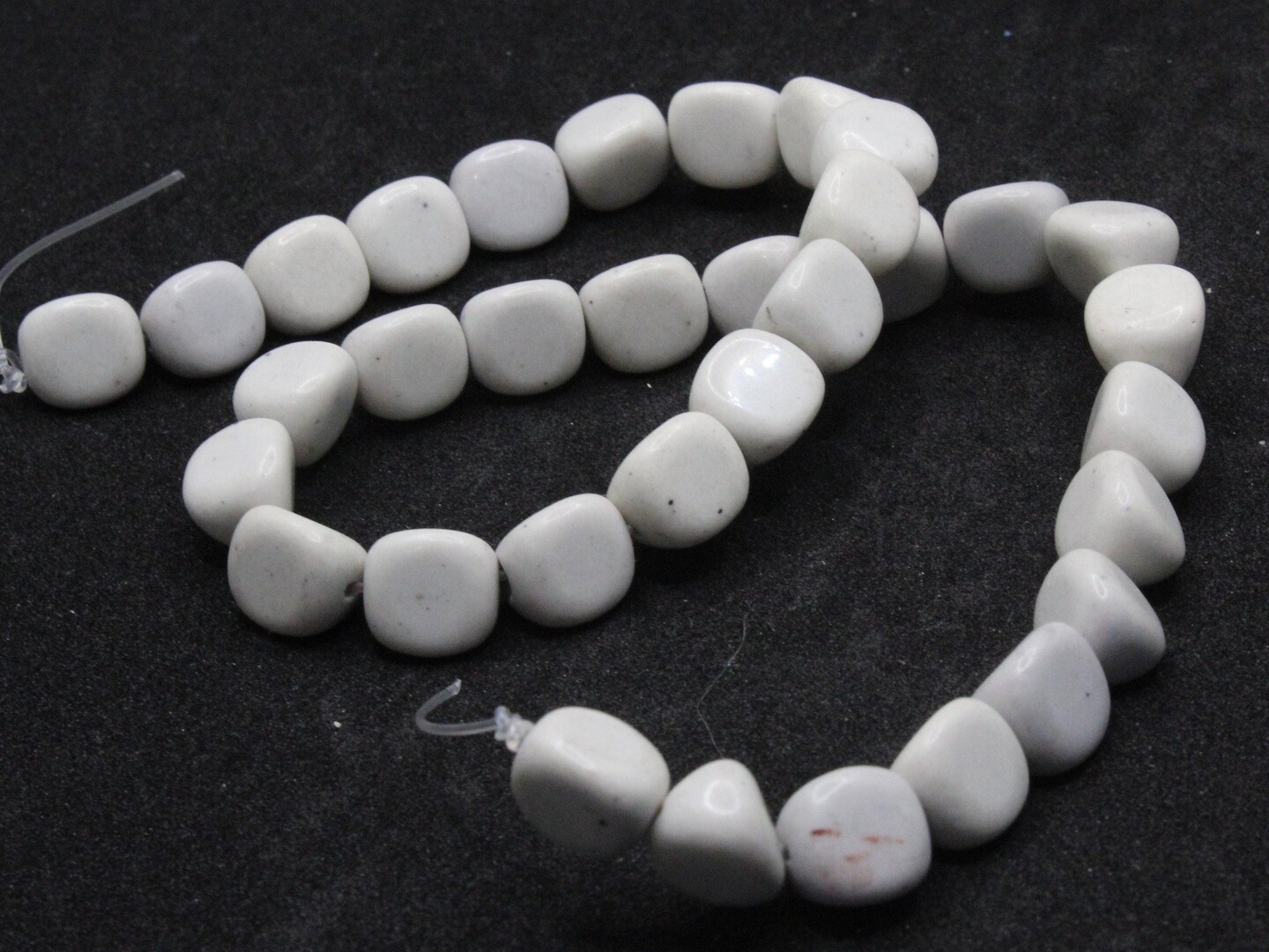 15 inch Stone Nugget Beads   White Mountain Jade Dolomite Marble Gemstone Beads
