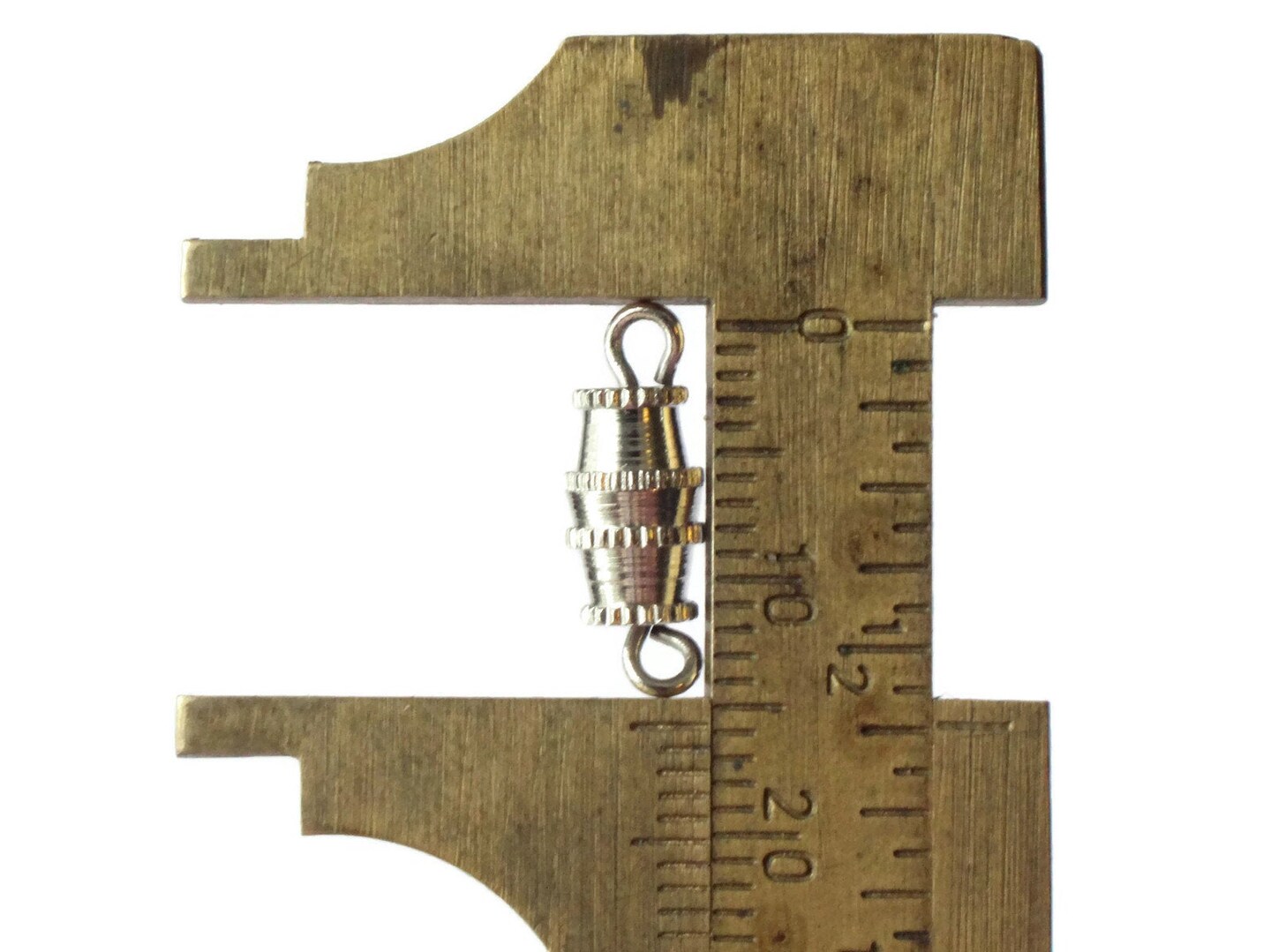 24 10mm Vintage Screw Barrel Clasps Antique Silver Grey Metal Clasps
