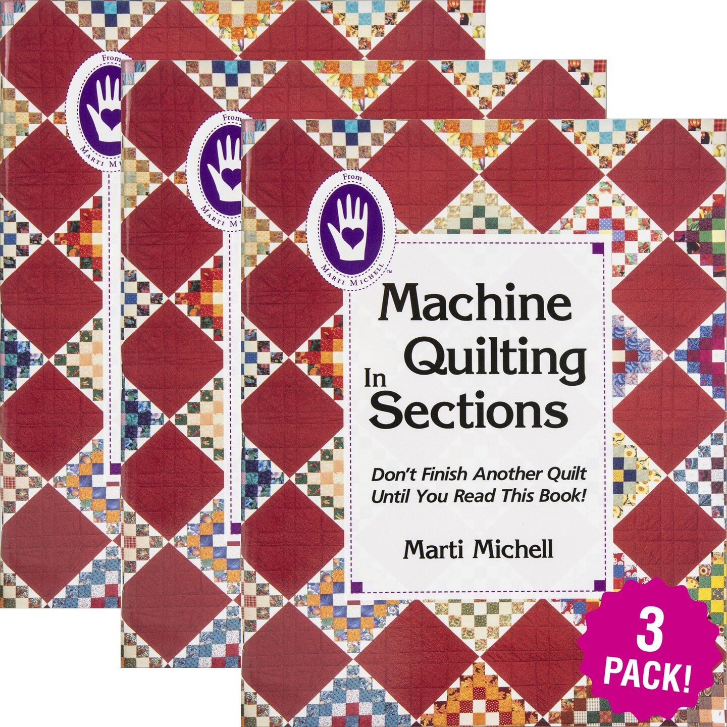 Multipack of 3 - Marti Michell Books-Machine Quilting In Sections