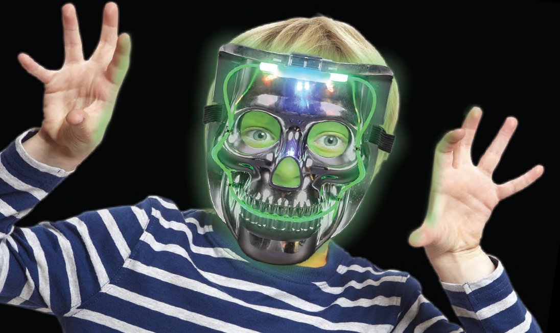 8&#x22; LIGHT-UP SKULL MASK