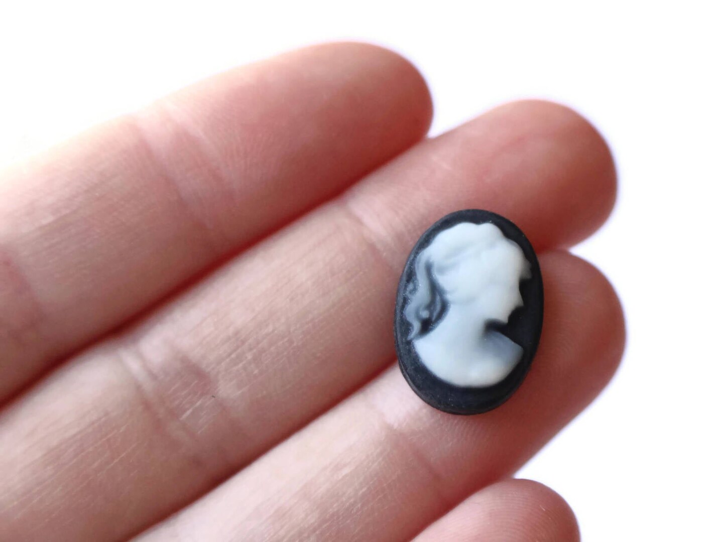 10 18x13mm Black Cameo Cabochons Resin Flat Back Greek Woman Cameo Cabochons