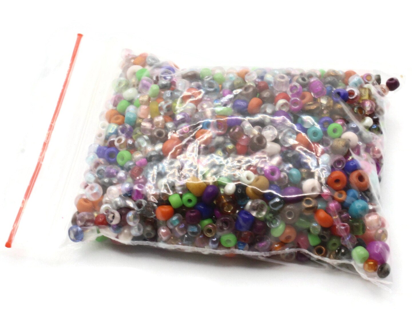 30 Grams or 1 Oz Mixed Glass Seed Beads Mixed Size and Mixed Color Assortment