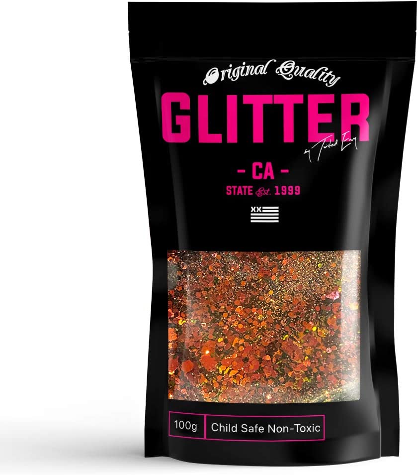 Bronze Holographic Chunky Glitter &#x272E; Chunky Glitter Mix &#x272E; 100g Festival Glitter Cosmetic Face Body Hair Nails