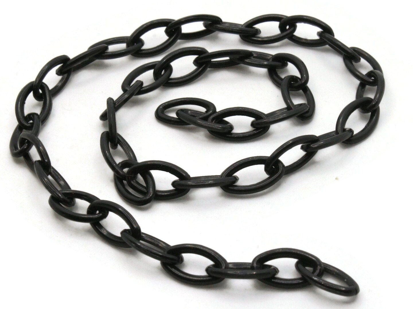 15.75 Inch Black Plastic Oval Chain 40cm chain Jewelry Findings 13x8mm links Smileyboy