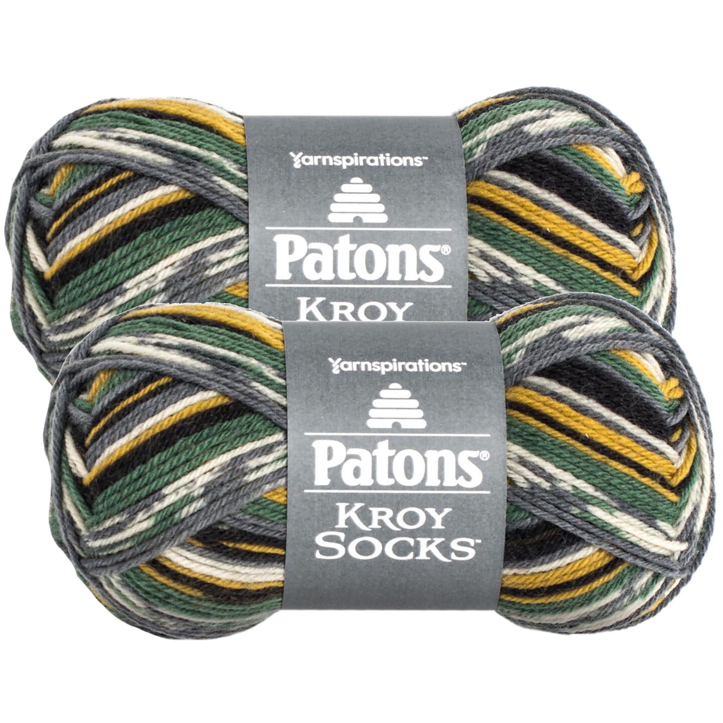 (Pack of 2) Patons Kroy Socks Yarn-Greener Pastures Jacquard