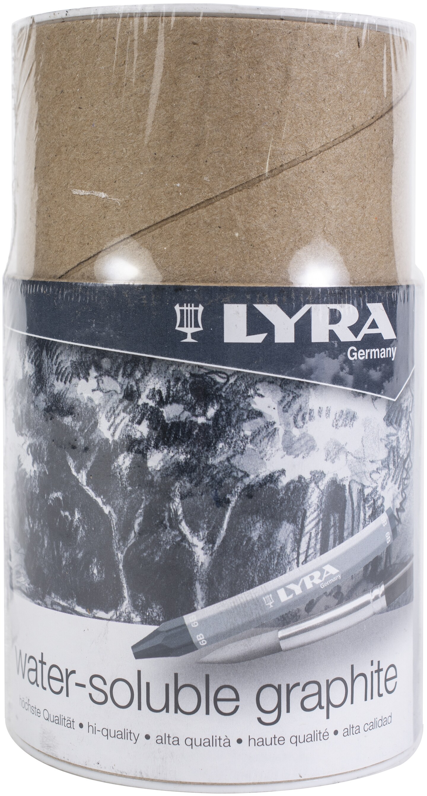 Lyra Graphite Water-Soluble Crayons 24/Pkg-Assorted 2B, 6B, 9B