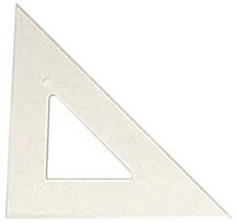 TRIANGLE 45/90 STYRENE W/INK EDGE 4 INCH