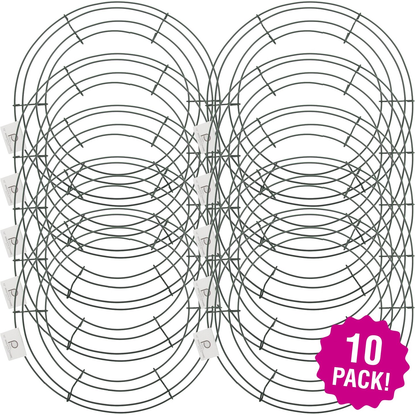 Multipack of 10 - Wire Wreath Frame-12&#x22;