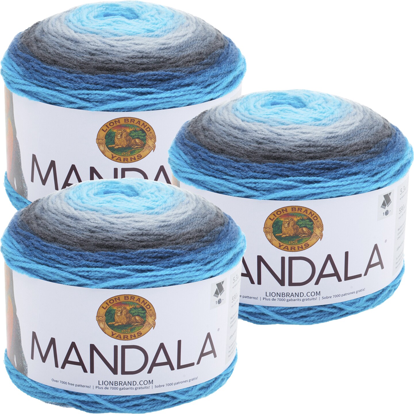 (3 Pack) Lion Brand Mandala Yarn - Spirit