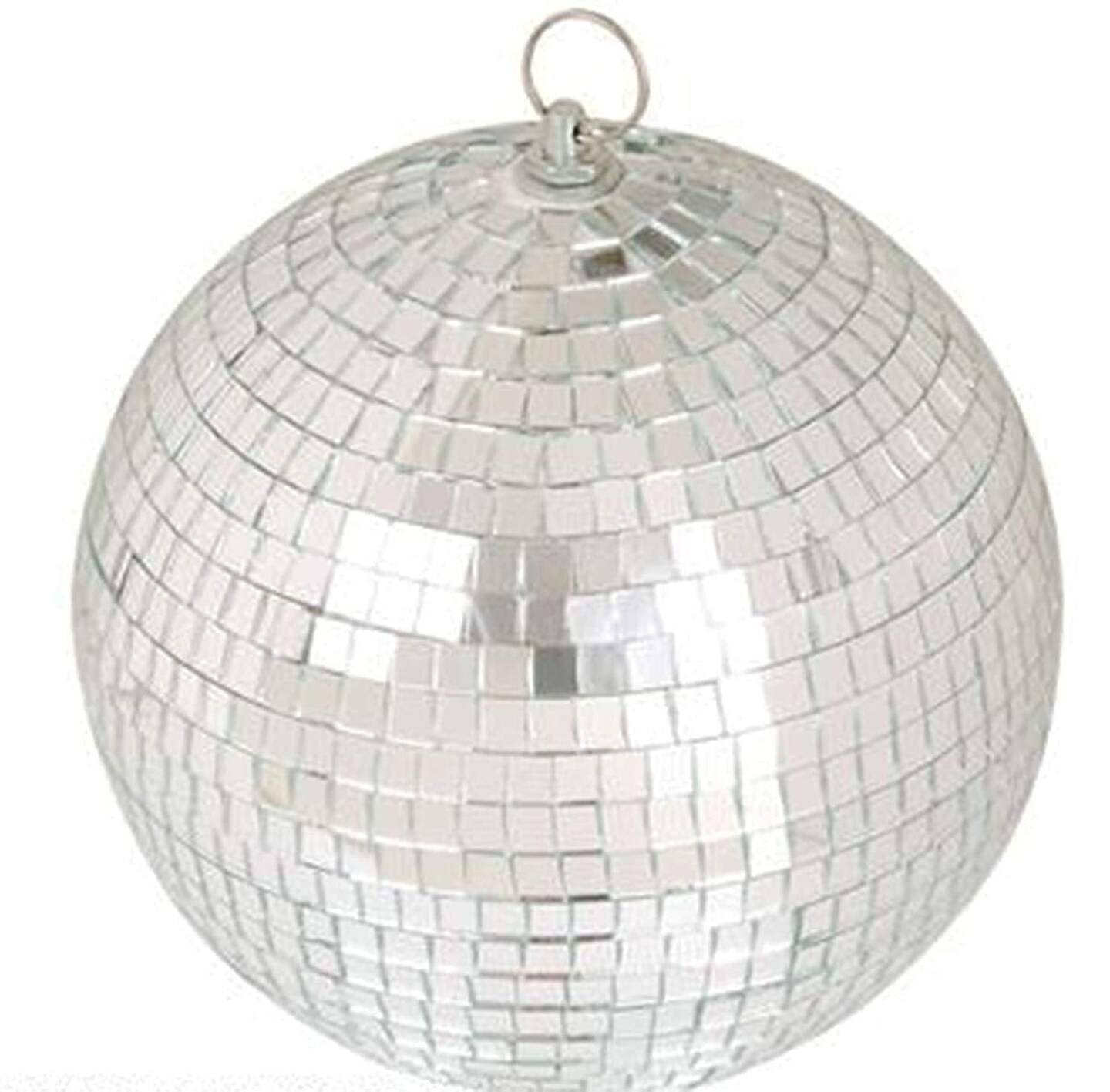 Big Mo&#x27;s Toys Mirror Ball - Silver Hanging Disco Ball Party Decoration Accessories for 70s Parties