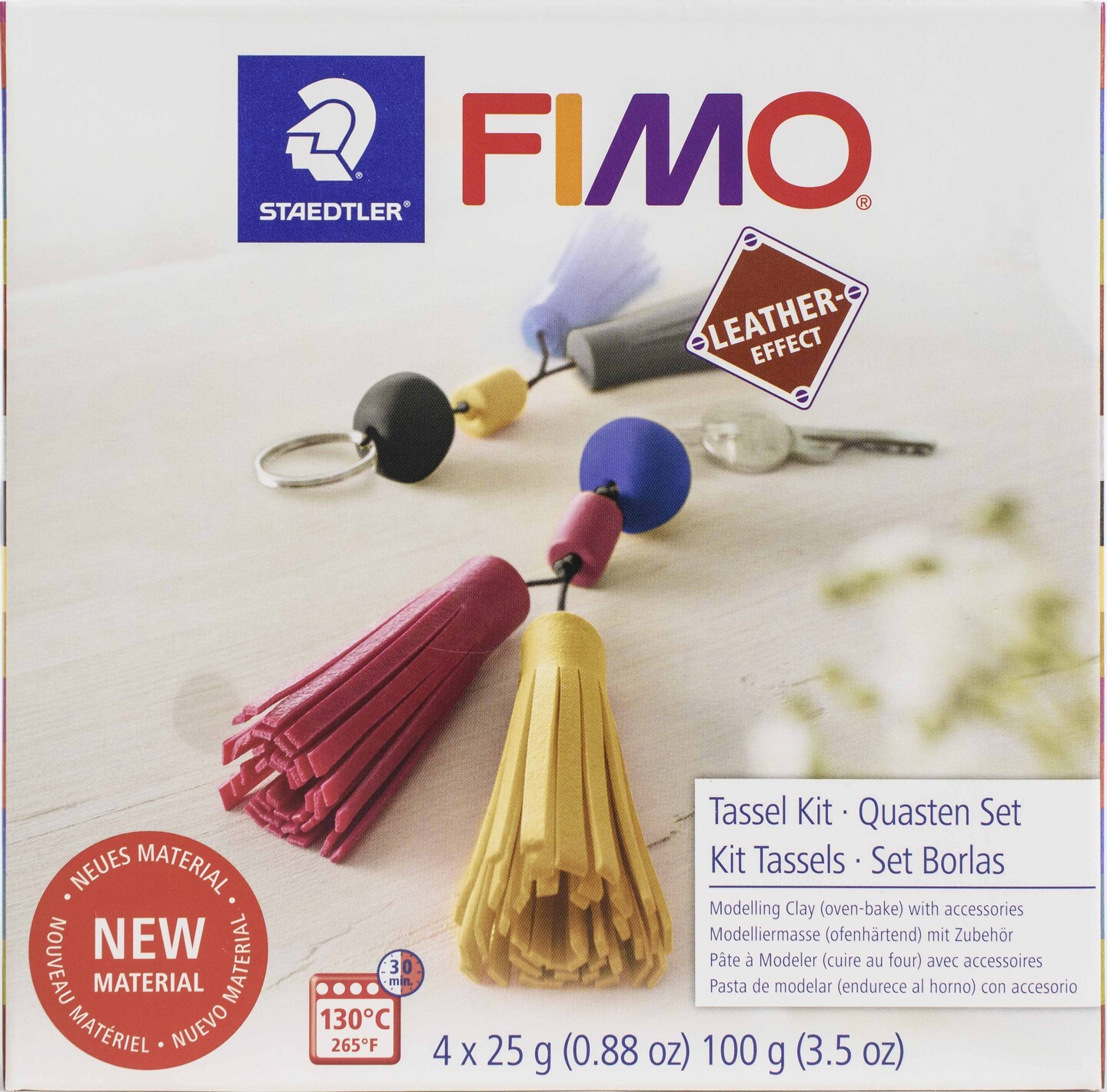 Fimo Leather Effect Kit-Keychain Tassel