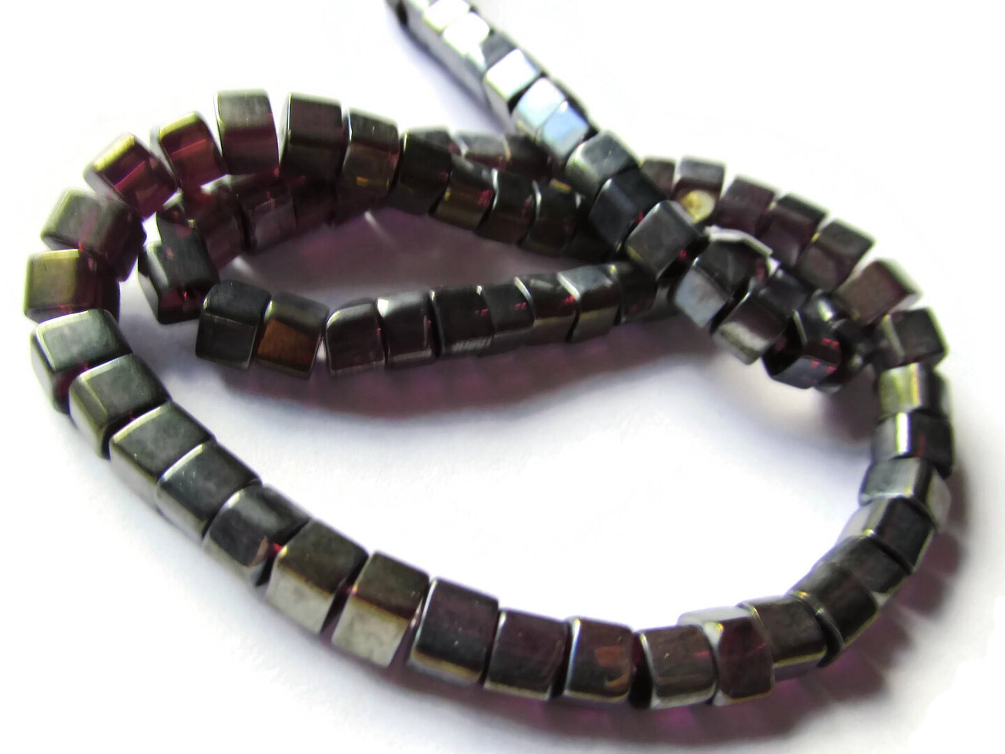 5mm Black Crystal Cube Beads AB Finished Crystal Glass Beads