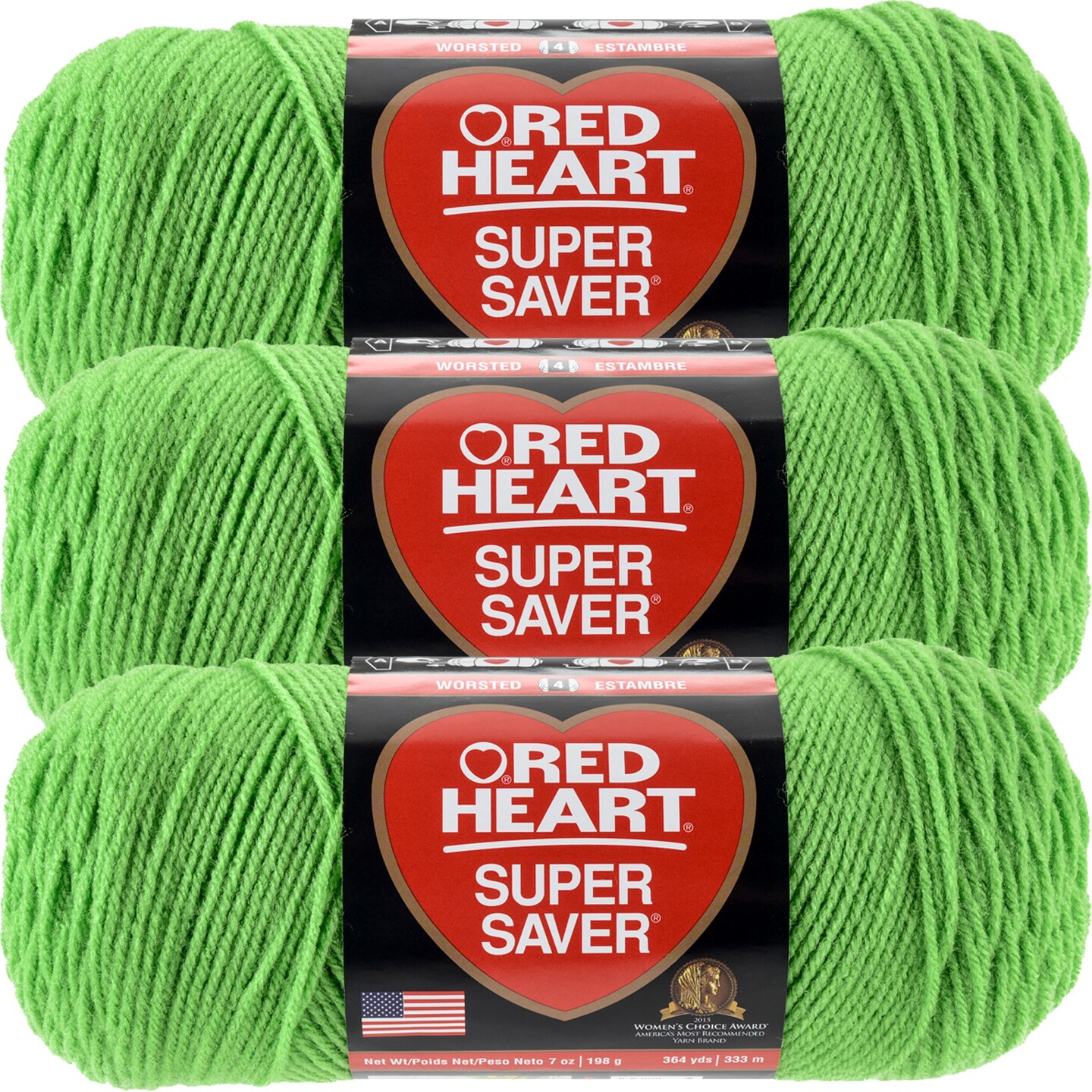 Multipack of 06 - Red Heart Super Saver Yarn-Spring Green