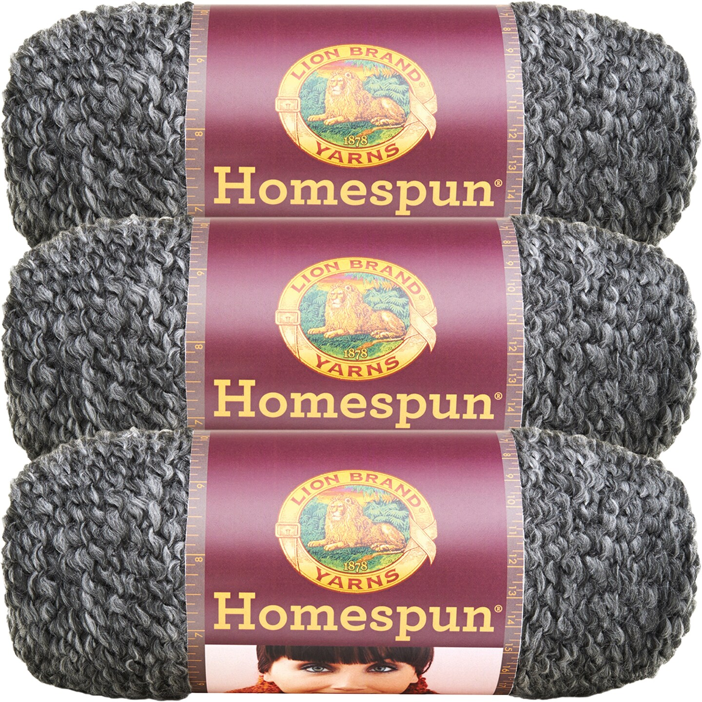 (3 Pack) Lion Brand Homespun Yarn - Edwardian