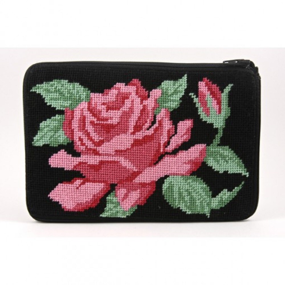 Cosmetic Purse - Rose - Needlepoint Kit