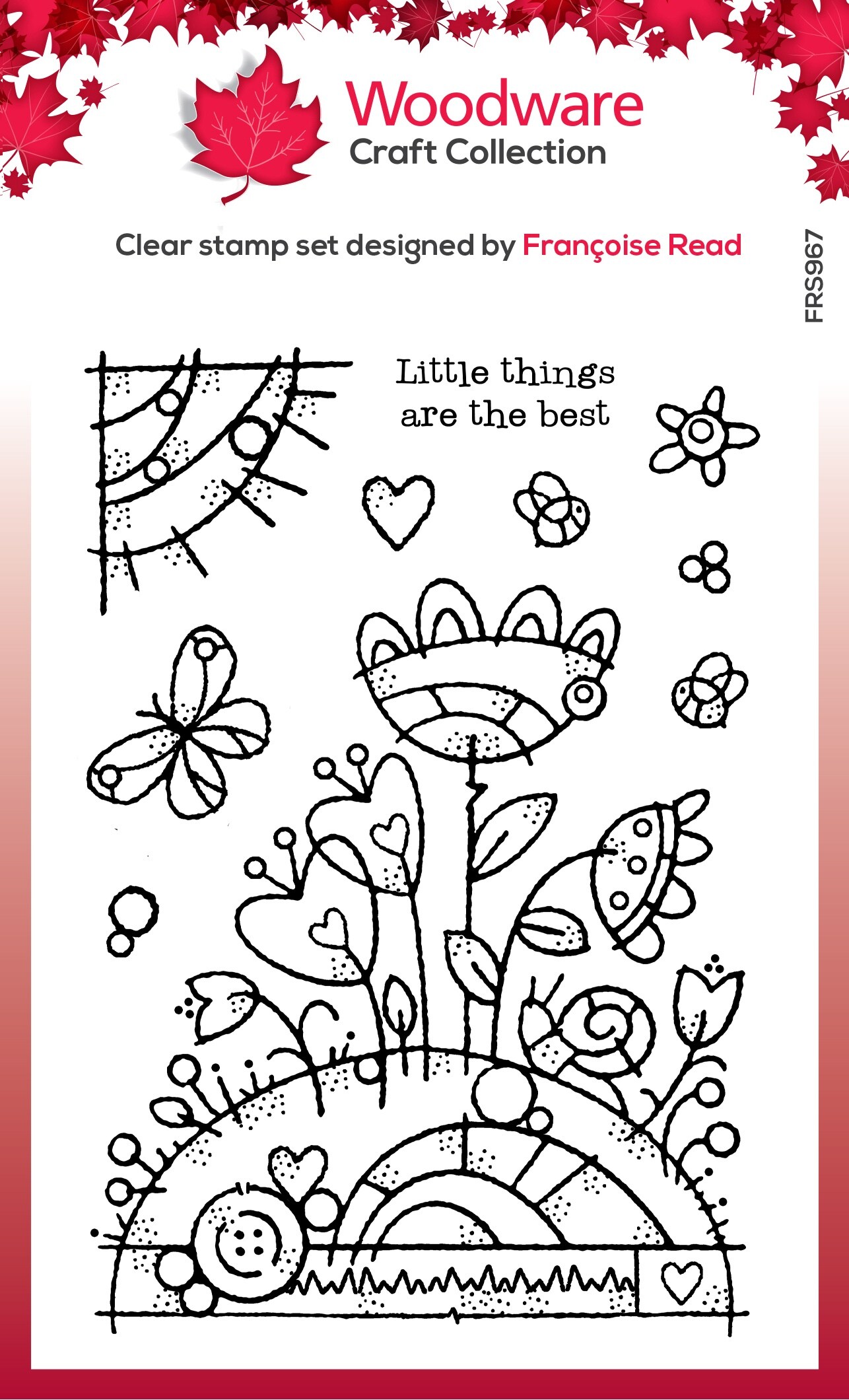 Woodware Clear Stamp 4&#x22;X6&#x22;-Singles Flower Mound