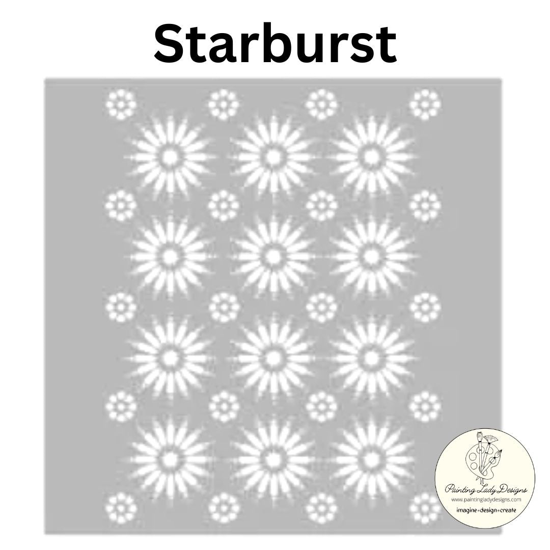Starburst Stencil  Bohemian Crest Designs