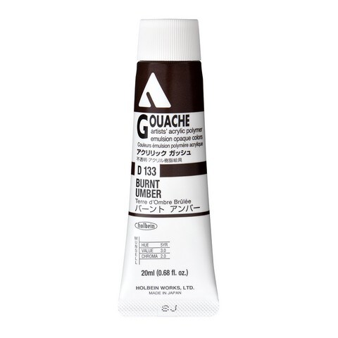 ACRYLA GOUACHE 20ML BURNT UMBER