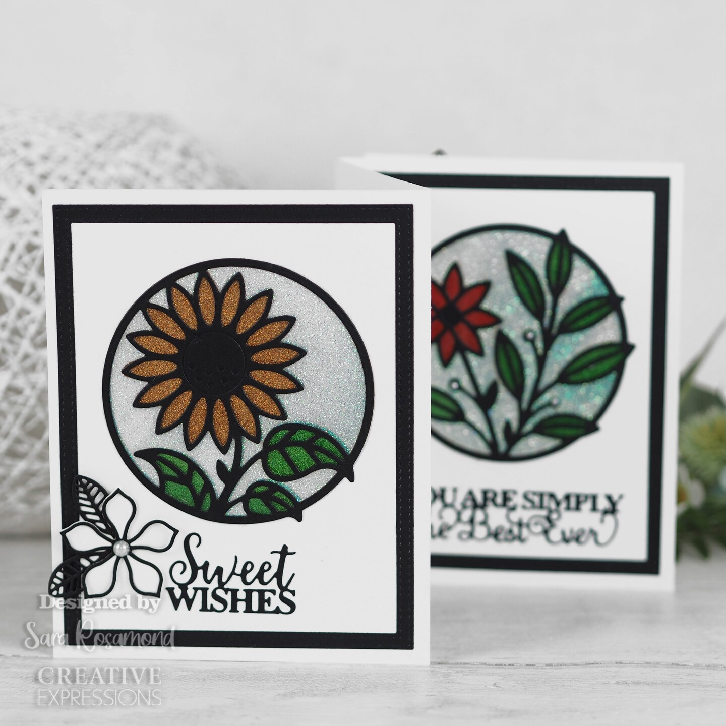 Creative Expressions Craft Dies By Sue Wilson-Stained Glass Circles- Sunflower