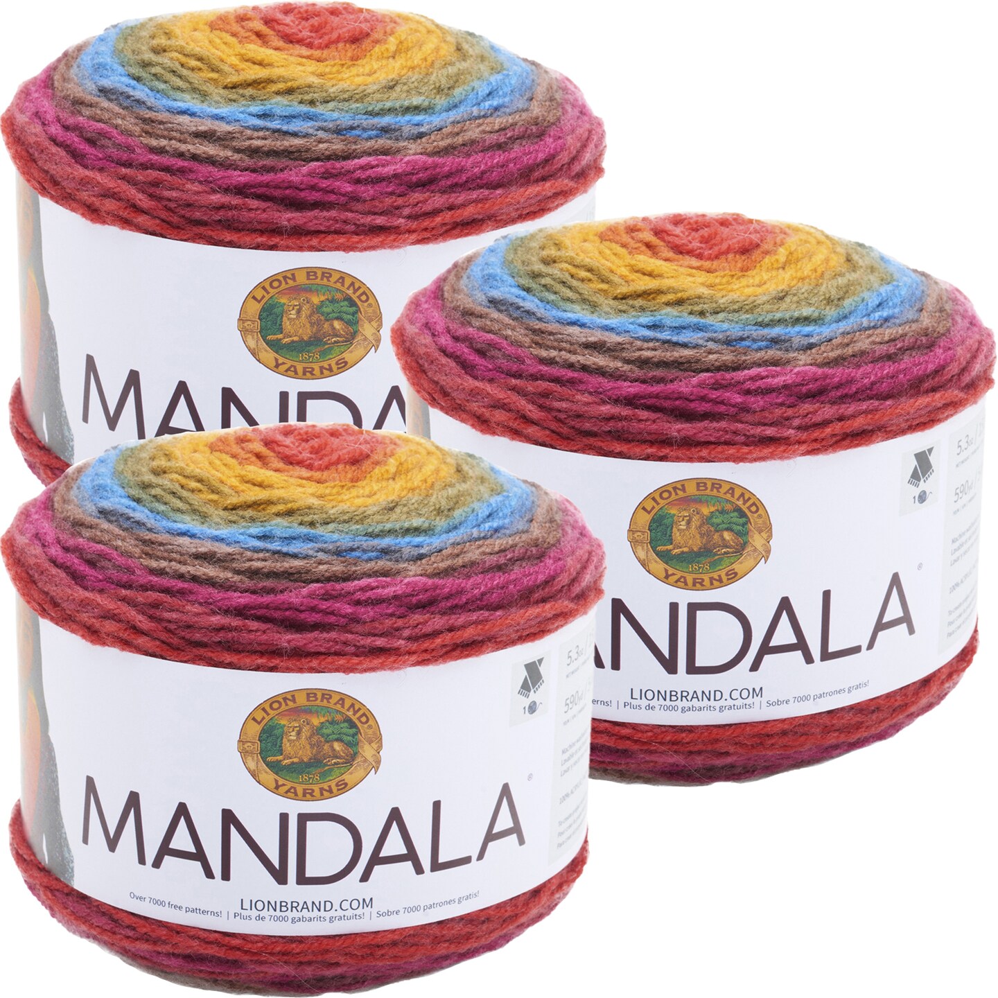 (3 Pack) Lion Brand Mandala Yarn - Chimera