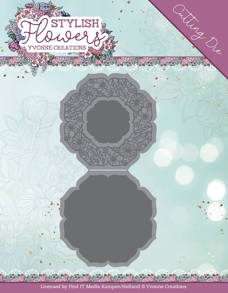 Find It Trading Yvonne Creations Die-Octagon Flower Card, Stylish Flowers