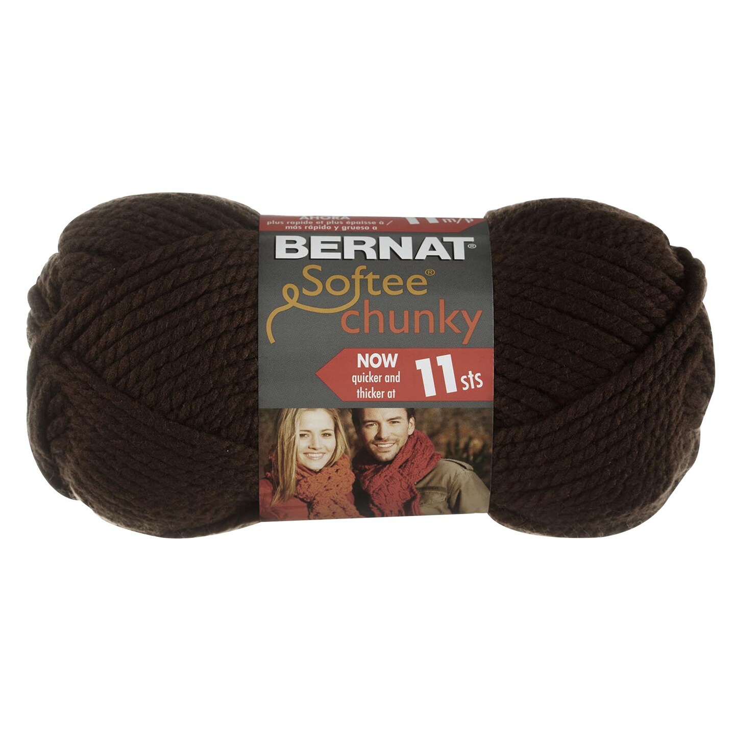 Multipack of 6 - Bernat Softee Chunky Yarn-Dark Taupe