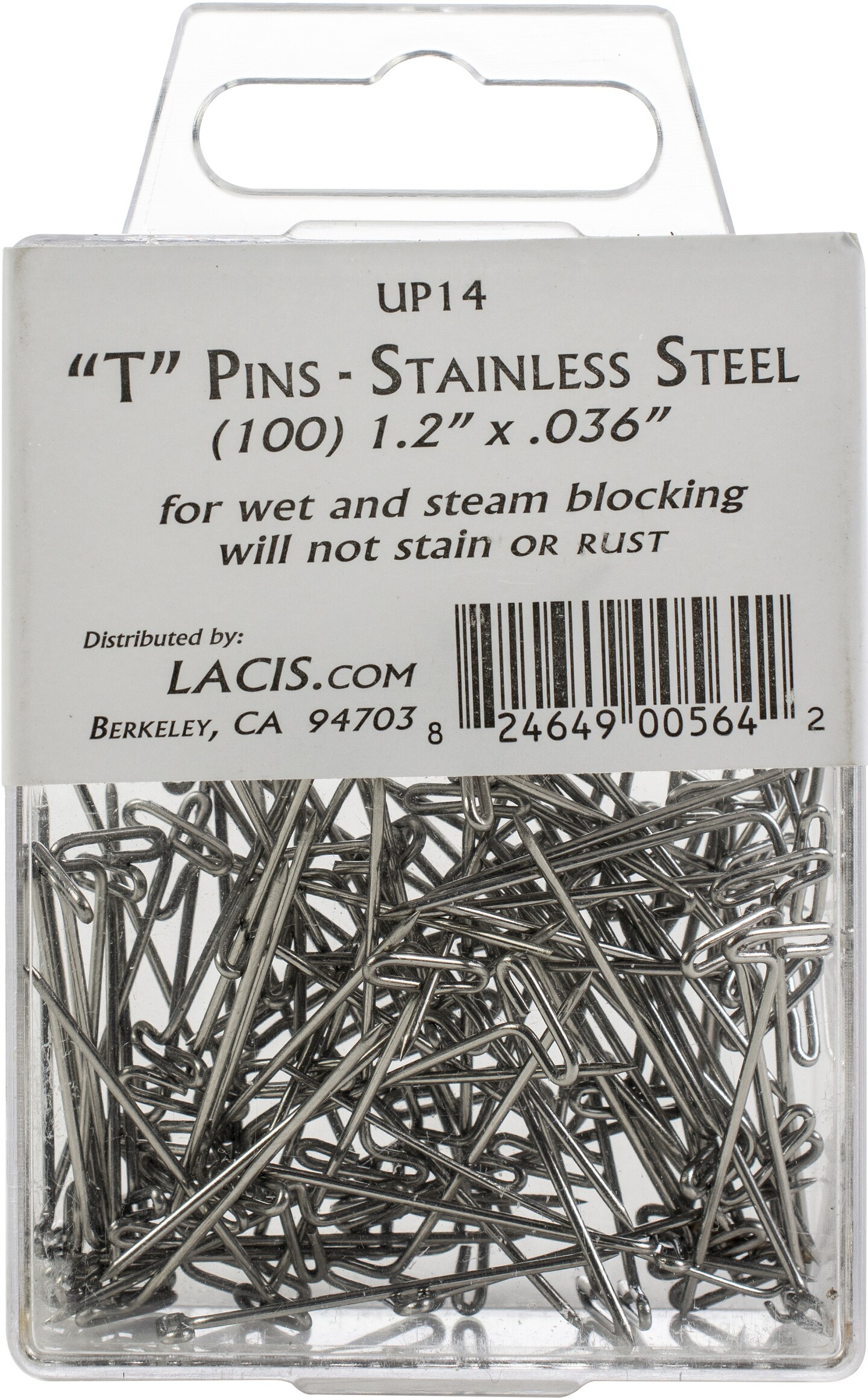 Multipack of 6 - Lacis T-Pins 1.2&#x22; 100/Pkg