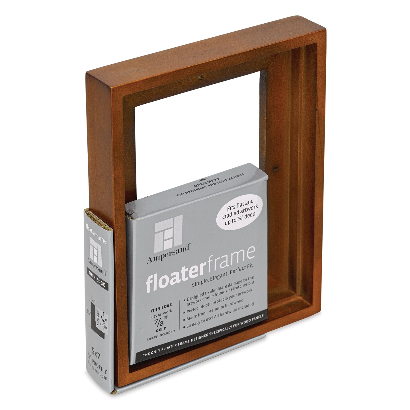 Ampersand Floaterframe Thin, Walnut, 5" x 7", 7/8" Michaels