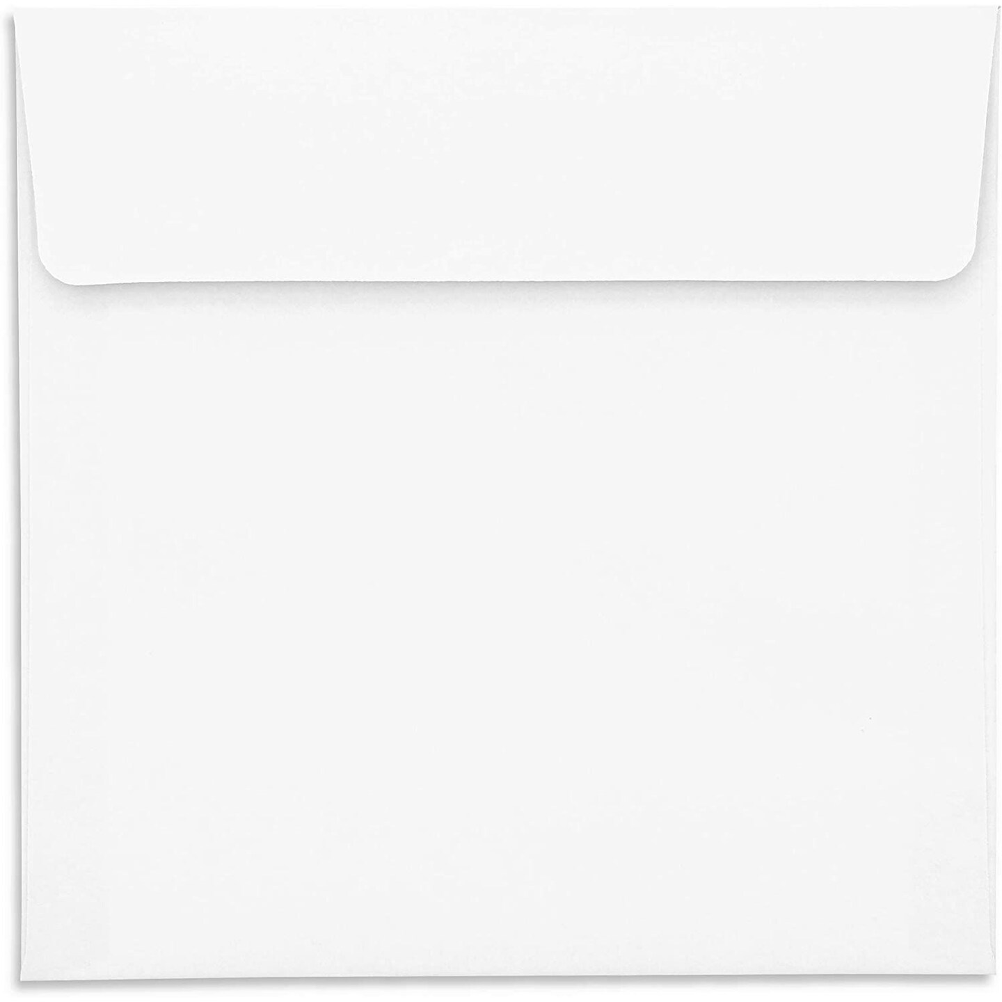 50 Pack Square Envelopes, 5.5 x 5.5, for Greeting Cards, Wedding Invitations, Self Adhesive Peel and Stick (White)
