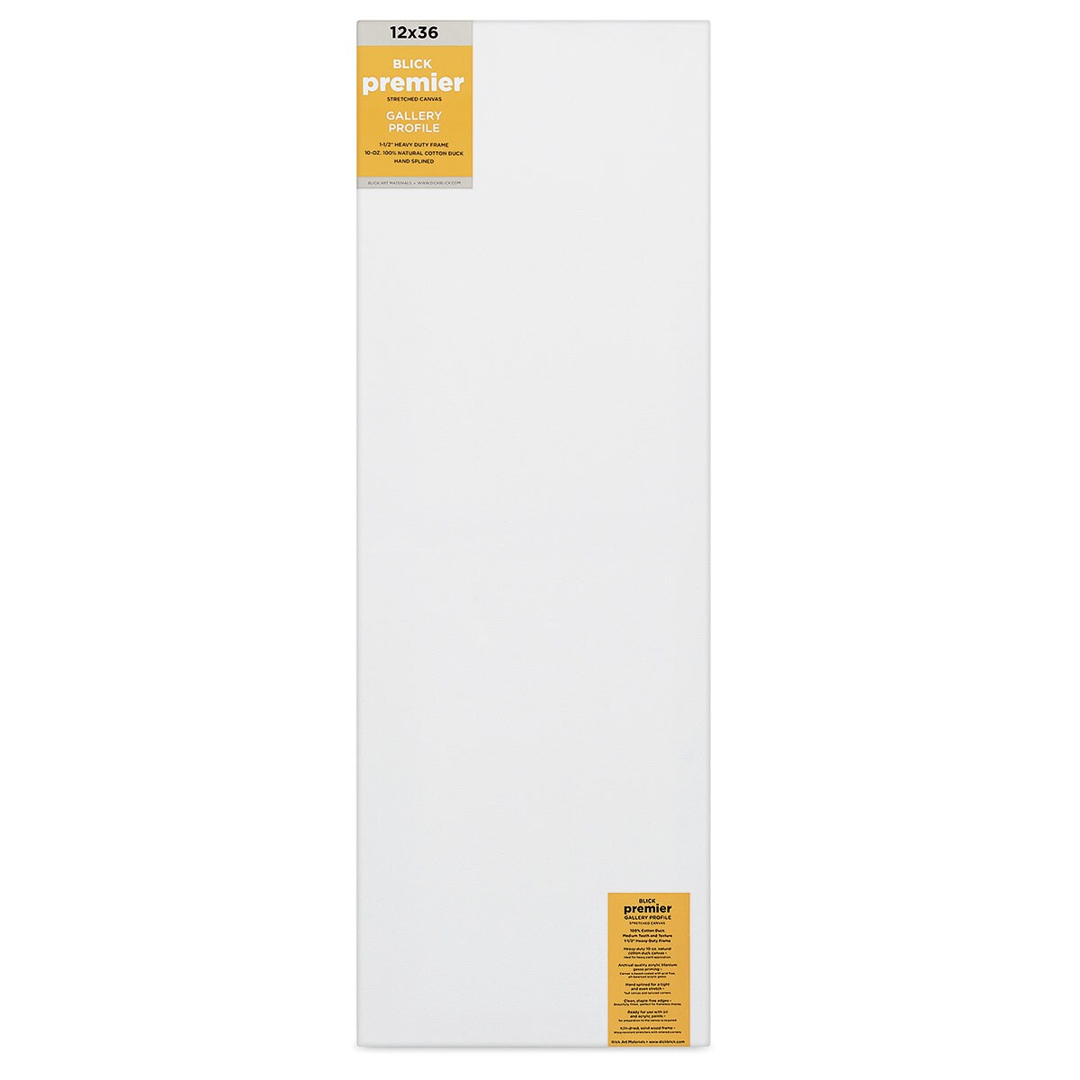 Blick Premier Stretched Cotton Canvas - Gallery Profile, Splined, 12&#x22; x 36&#x22;