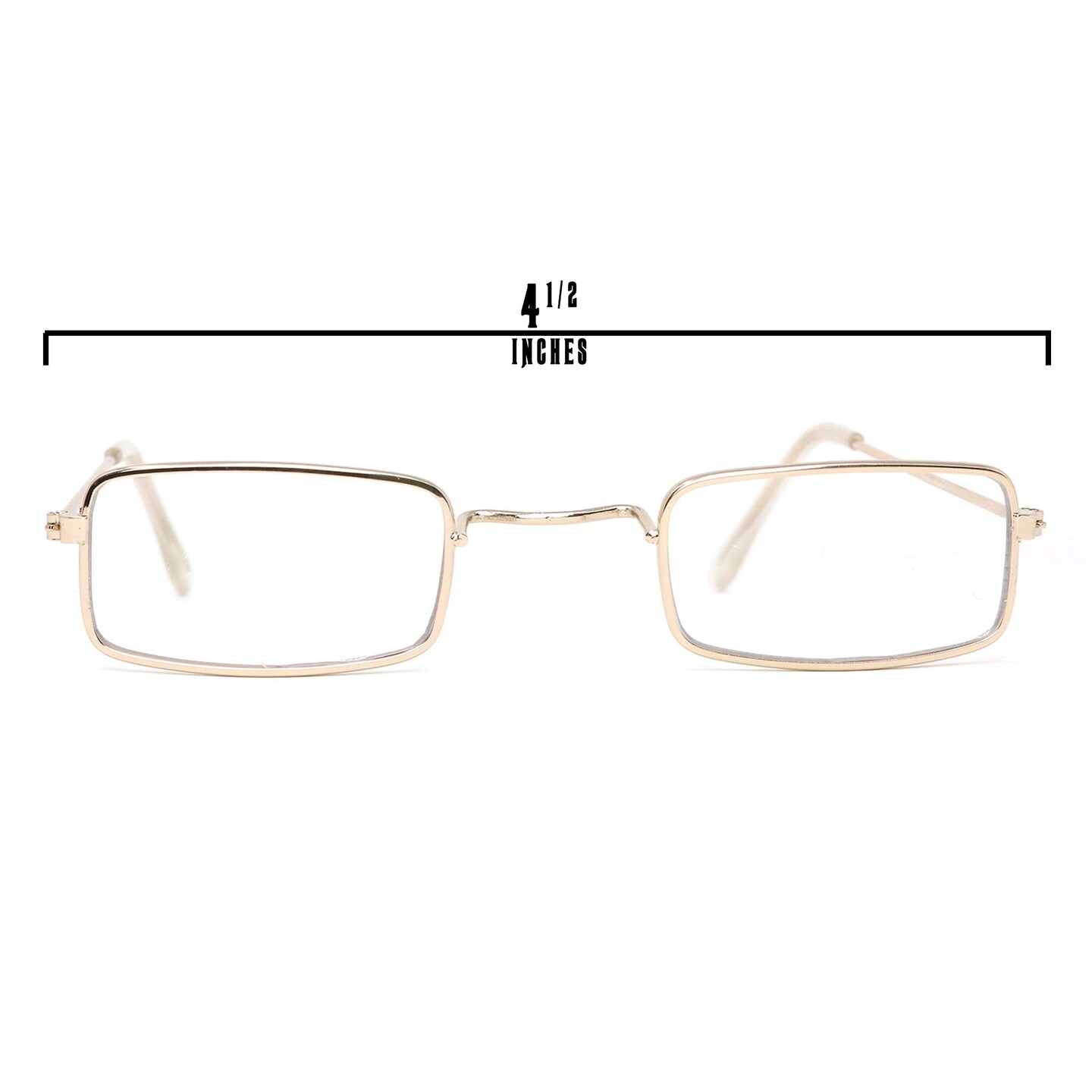 Old Man Costume Glasses - Rectangular Granny Dress Up Eyeglasses - 1 Pair