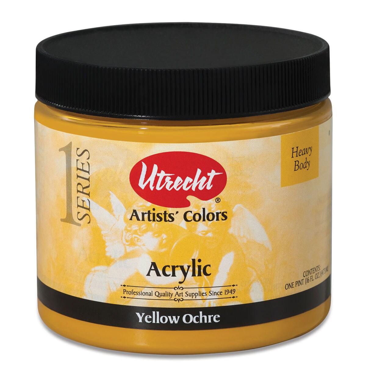 Utrecht Artists&#x27; Acrylic Paint - Yellow Ochre, Pint