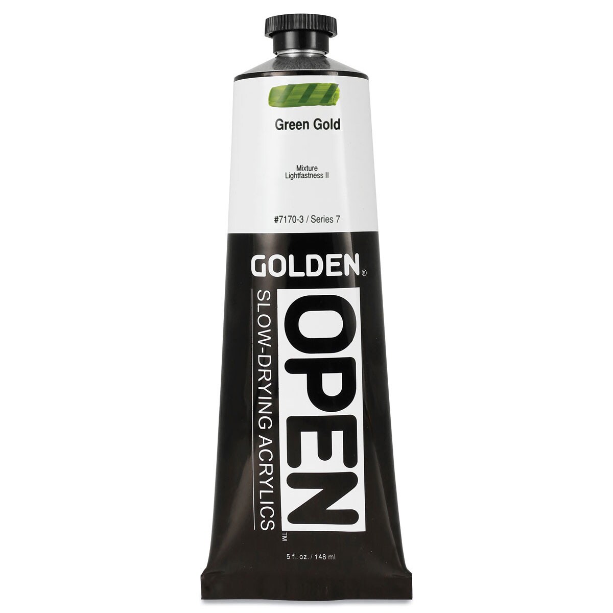 Golden Open Acrylics - Green Gold, 5 oz Tube