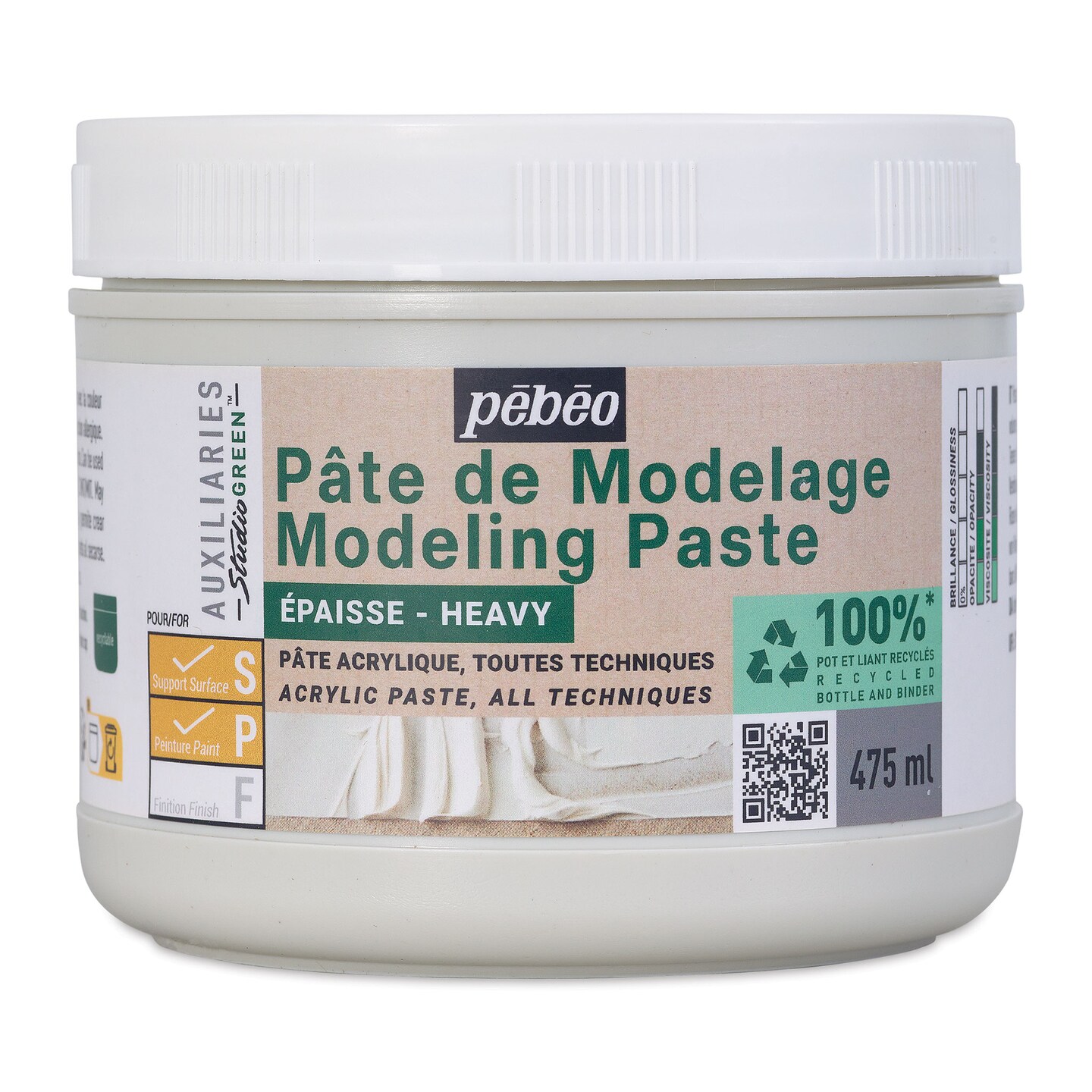 Pebeo Studio Green Modeling Paste Heavy, 475 ml Michaels
