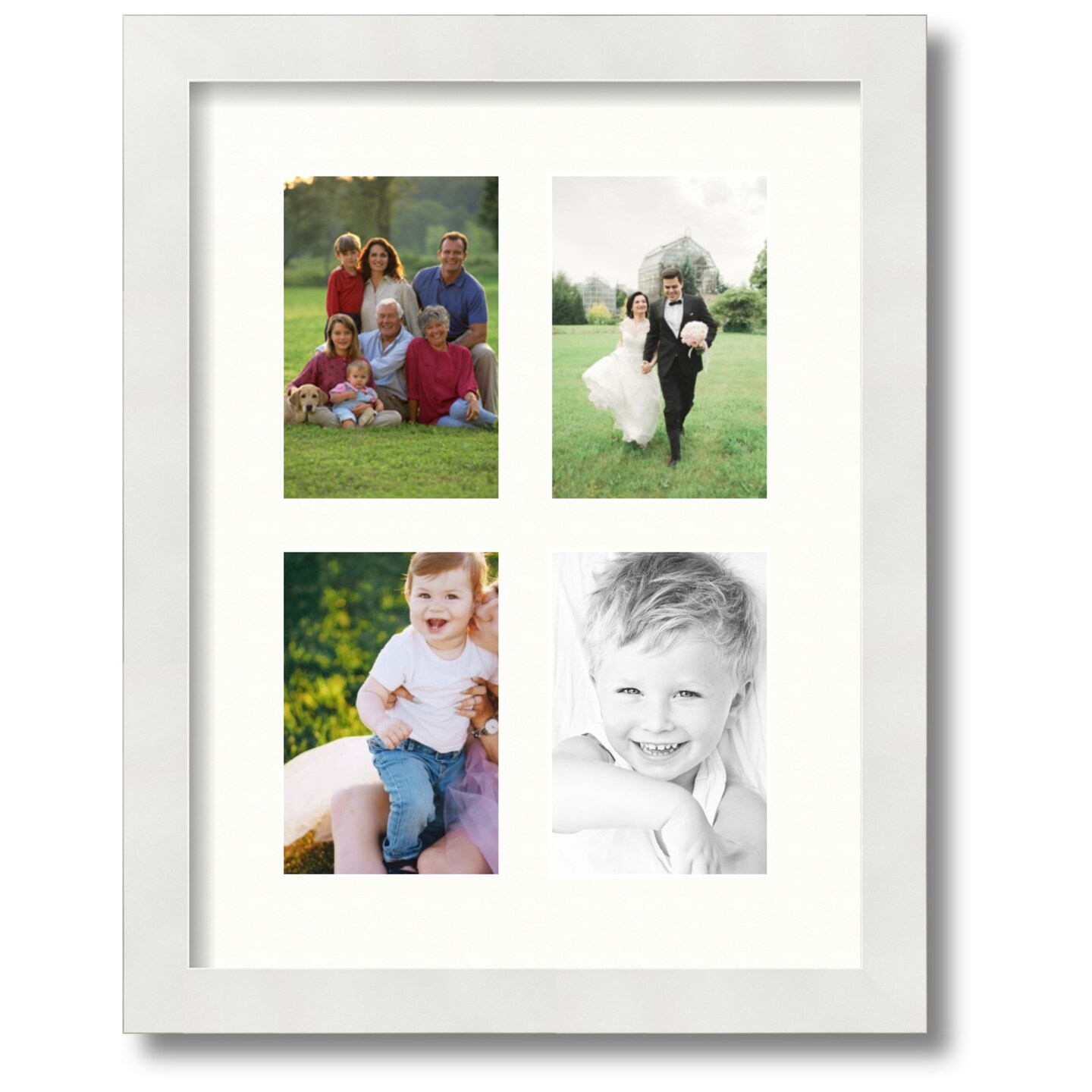 ArtToFrames Collage Mat Picture Photo Frame 4 4x6 Openings in