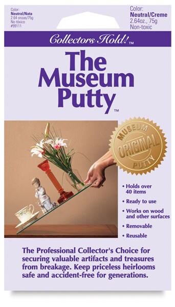 QuakeHOLD! 721981-2 Quakehold Collectors Hold Museum Putty ,Silver ,2 Pack