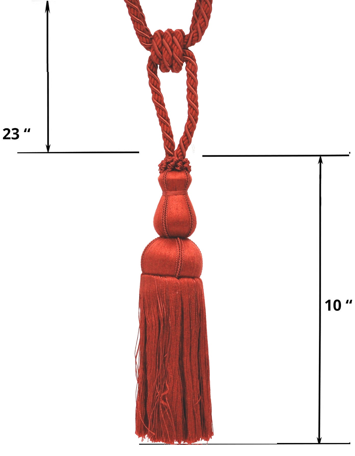 Belagio Single Tassel TieBack, 10" Long Tassel, Colors Collection