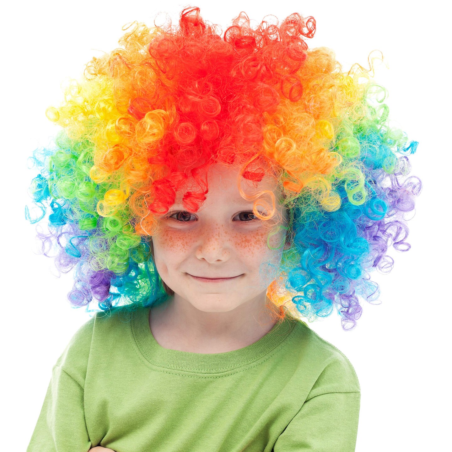Colorful Clown Costume Wig - Multicolored Afro Clown Wig Costume Accessories for Kids and Adults