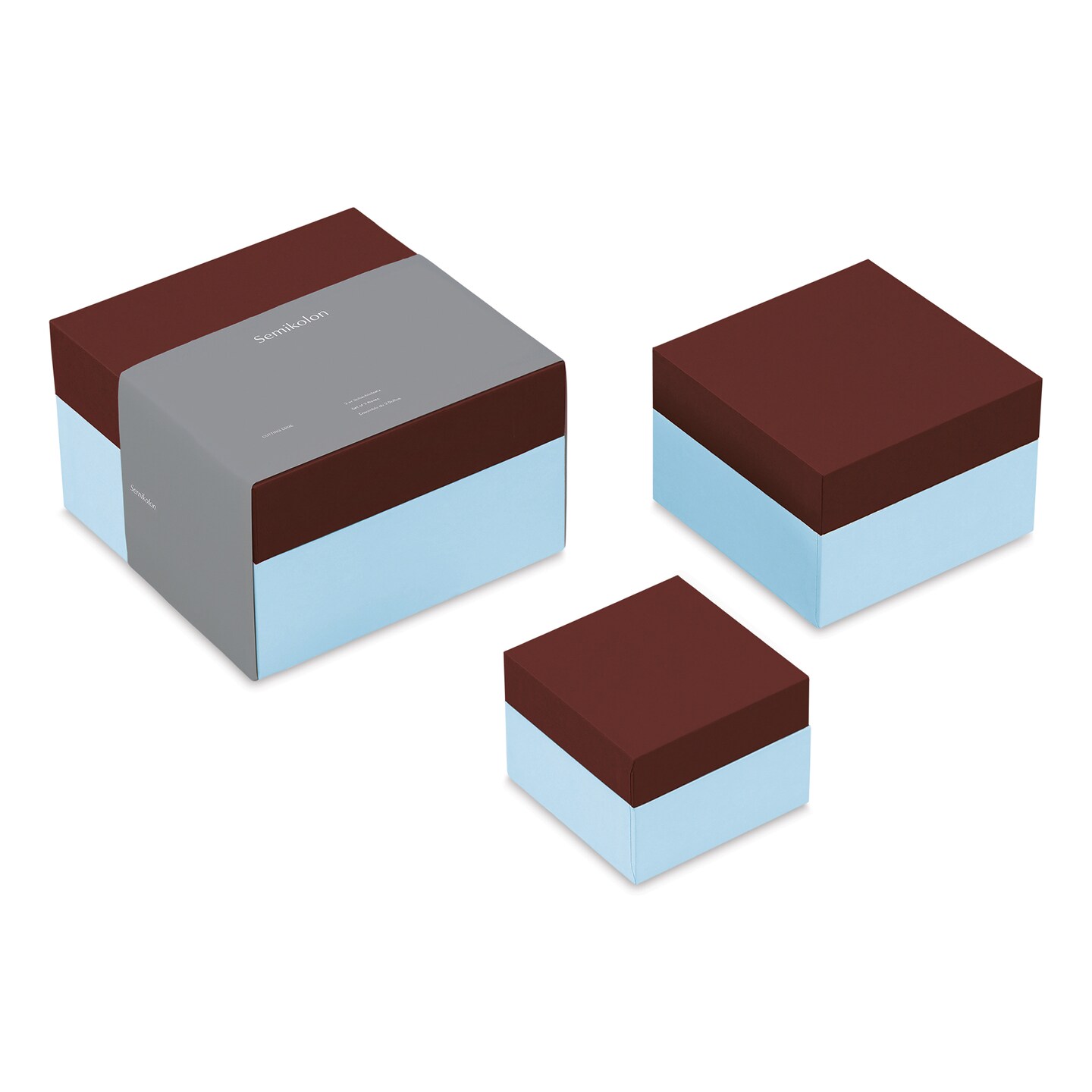 Semikolon Cutting Edge Nesting Gift Boxes Pecan/Ice, Set of 3 Michaels