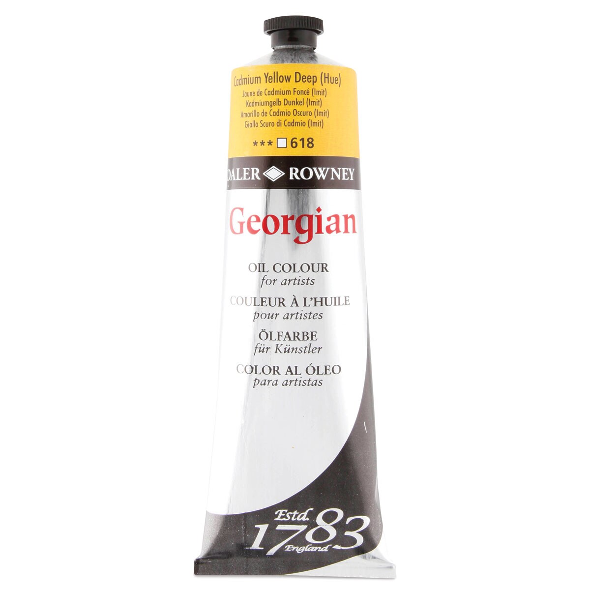 Daler Rowney : Georgian Oil Paint : 225ml : Cadmium Yellow Deep