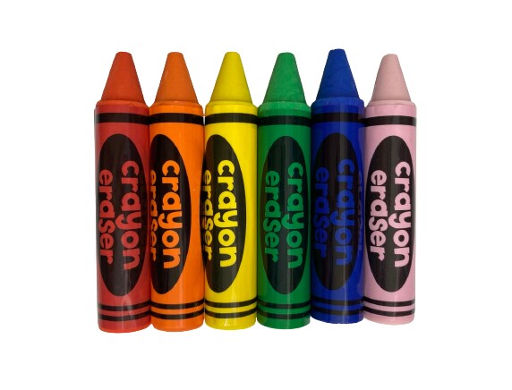 Rainbow Crayon Erasers for Kids (6pcs) | Michaels