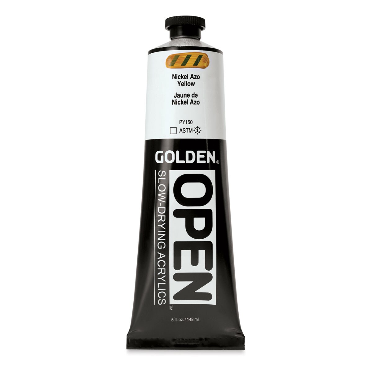 Golden Open Acrylics - Nickel Azo Yellow, 5 oz Tube