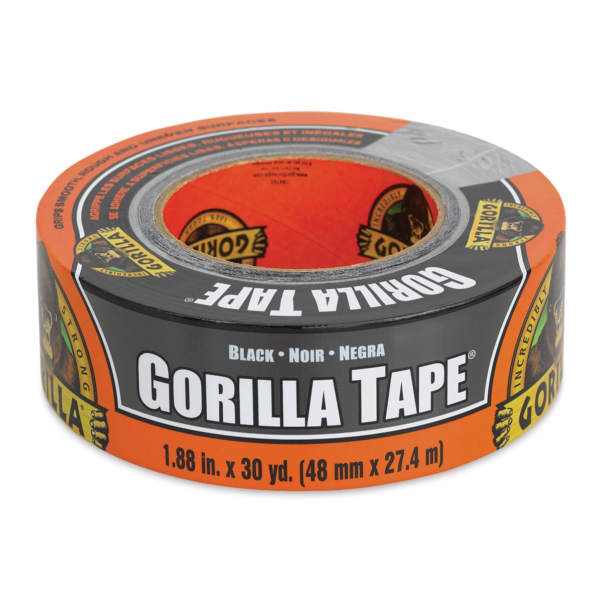 Gorilla Tape - 1.88&#x22; x 30 yd, Black, Roll