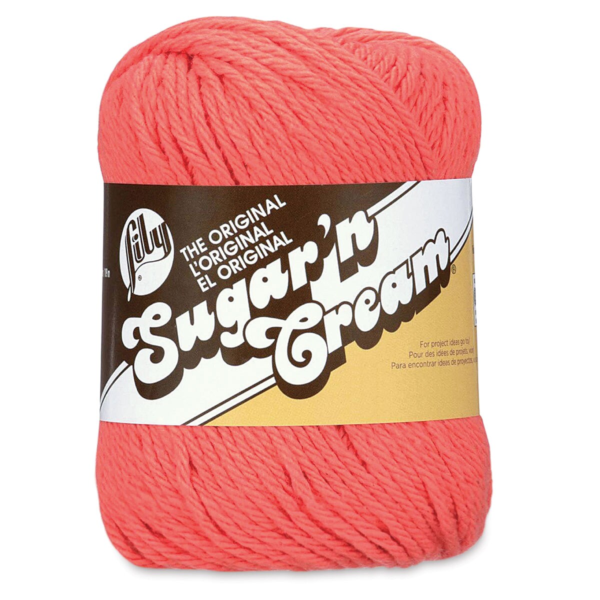 Lily Sugar N&#x27; Cream Yarn - 2.5 oz, 4-Ply, Tangerine